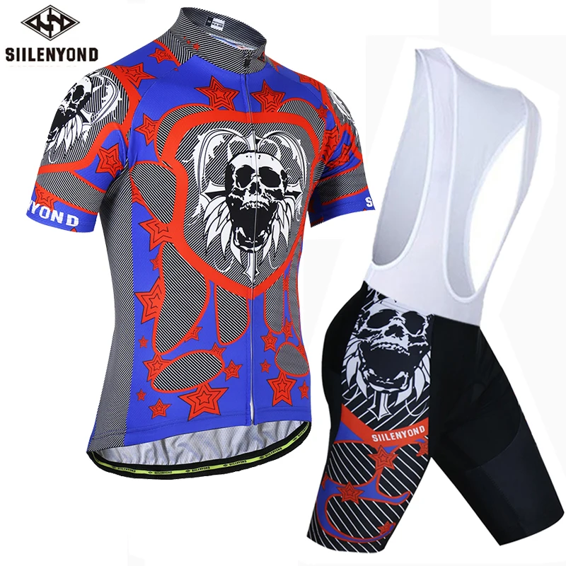 SIILENYOND, набор для велоспорта, для гонок, Джерси, Майо, Ropa Ciclismo, быстросохнущий, короткий рукав, нагрудник, костюмы для мужчин, горный велосипед, спортивный костюм