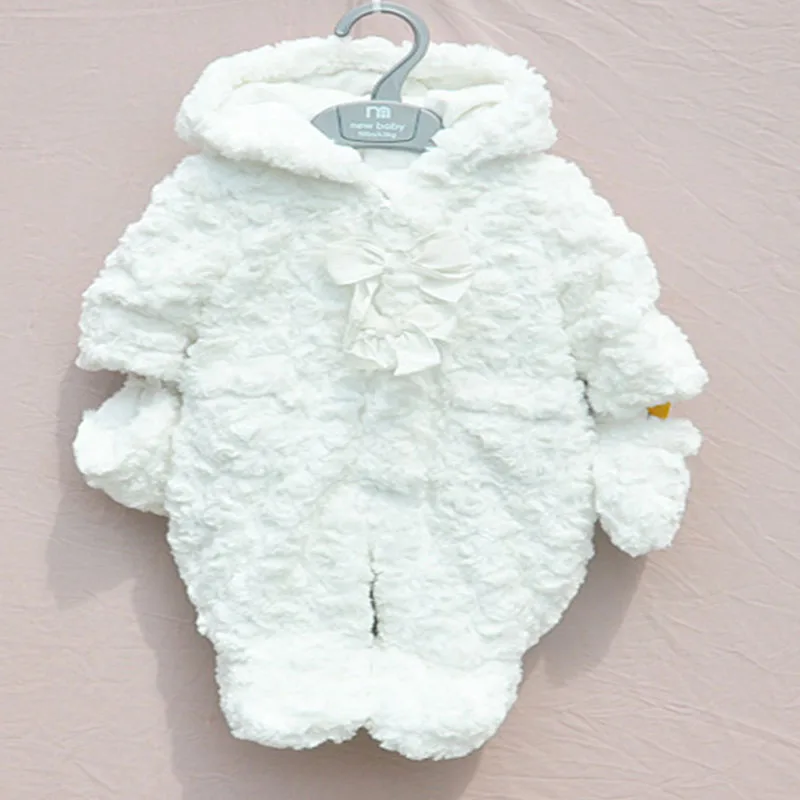 Winter Baby Girls Lamb Cashmere Rompers Baby Boy Girl Clothes Newborn