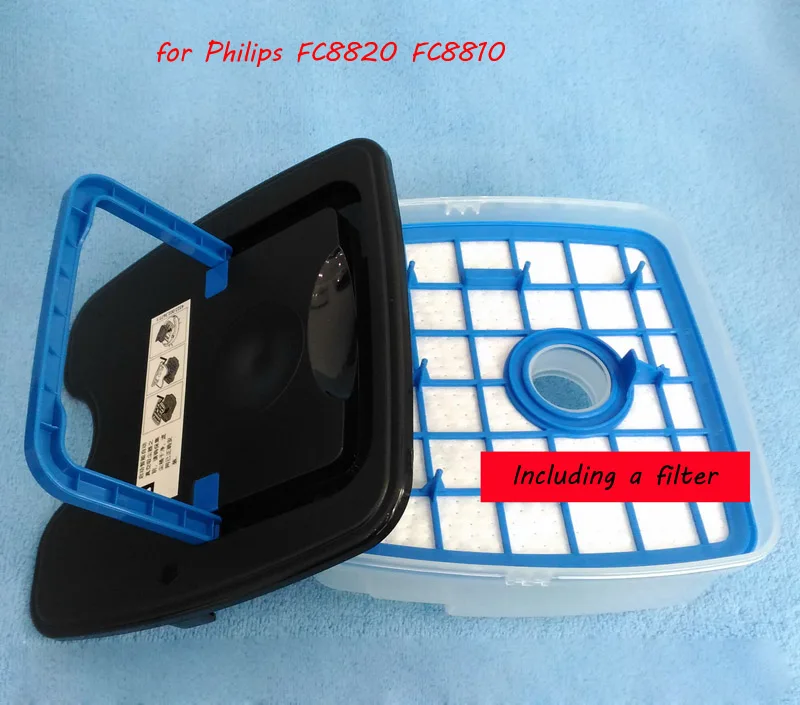 1 pcs filter + 1 pcs dust box for Philips Robot FC8820 FC8810 robot