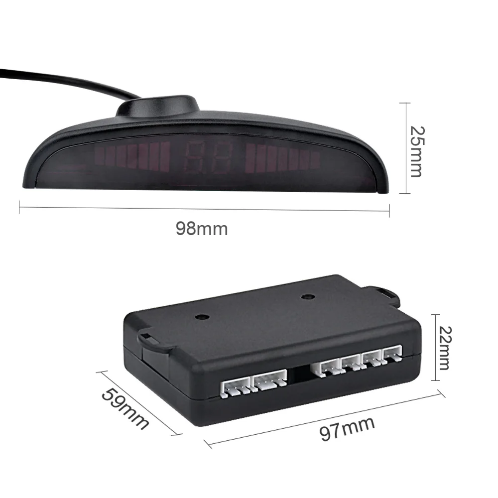  AOSHIKE Car Auto Parktronic LED Parking Sensor with 4 Sensors Reverse Backup Car Parking Radar Moni