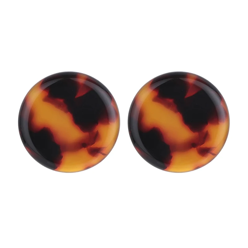 

Tortoiseshell Earrings Geometric Round Stud Earrings For woman Bohemia Fashion Earing Leopard-print Personality Jewelry New Gift