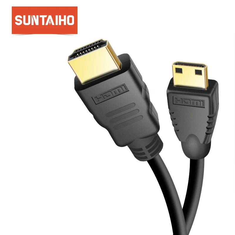 Suntaiho Mini HDMI в кабель 1 м 2 3 5 10 Высокоскоростной 4K 3D 1080P для планшета видеокамеры MP4 DVD|