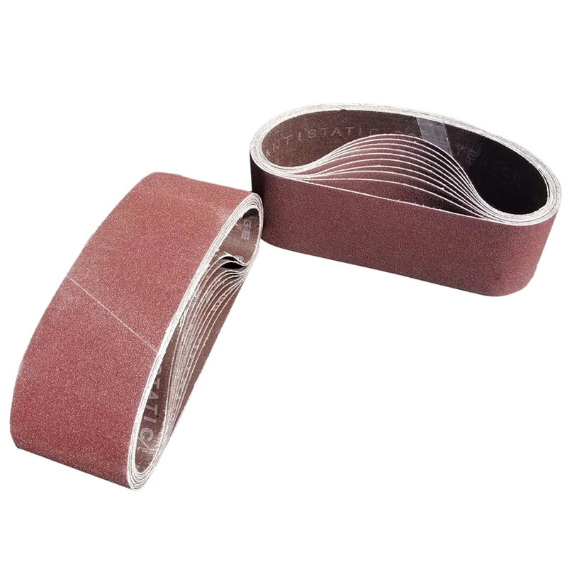

18 Pcs 3 Inch X 21 Inch Aluminum Oxide Sanding Belt(3 Each Of 60 80 120 150 240 400 Grits)(3X21In)