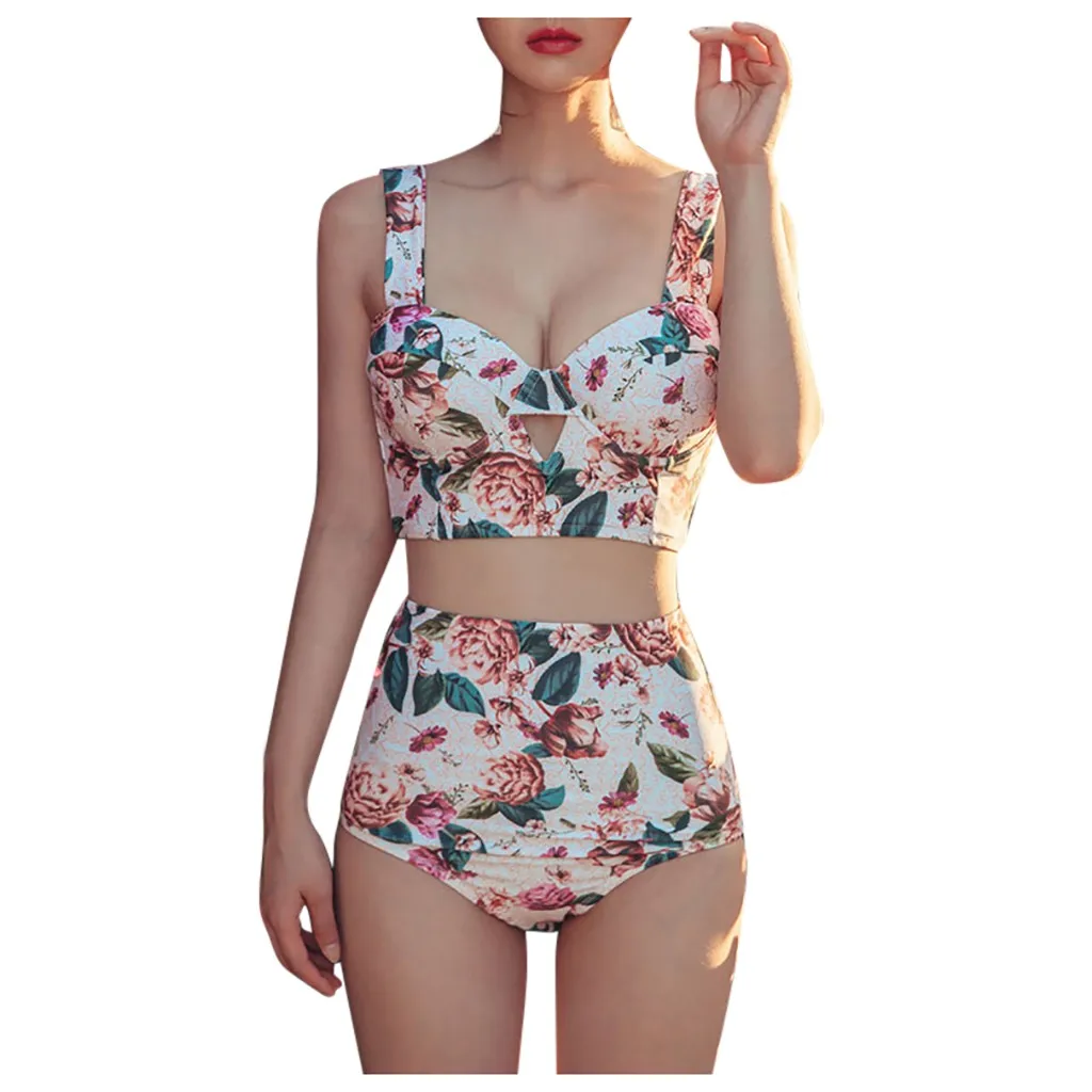 

SAGACE Bikinis 2019 Mujer Women Summer Camisole Printing Swimsuit Push-Up Bikini Set Beachwear Bikinis 2019 Sexy Swimwear Women