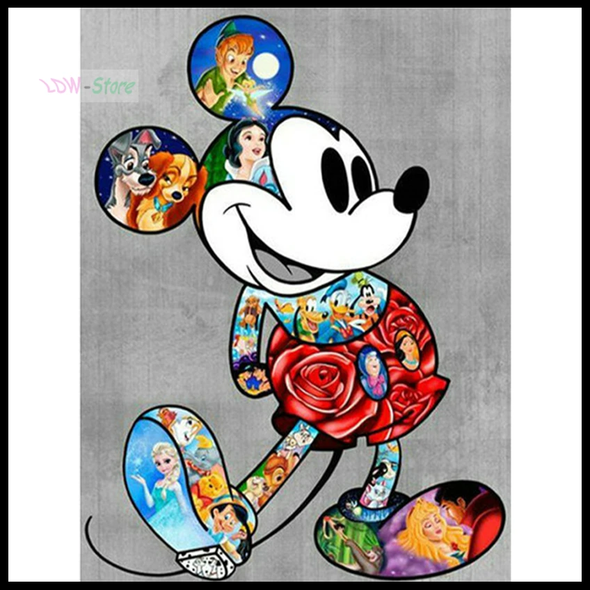 

5D DIY full Square drill Diamond painting Cross stitch mouse Diamond embroidery Mosaic decor kids gift NEW715