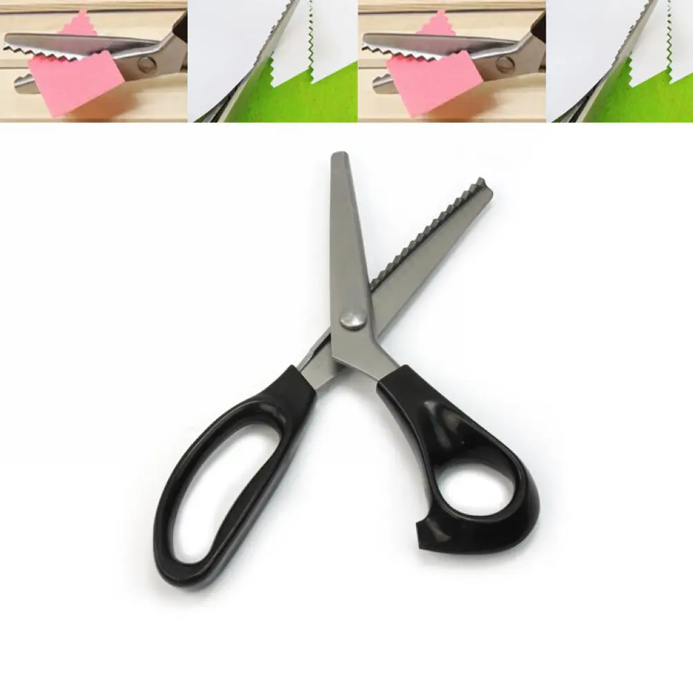 

Professional Stainless Steel Zig Zag Sewing Pinking Shears Scissors Fabric Leather Craft Dressmaking Tailor Tools