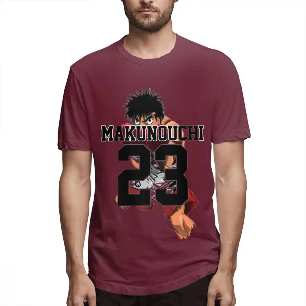 Hajime No Ippo Футболка модная кофта Распродажа футболок для мужчин Geek Уникальная футболка из чистого хлопка для мужчин - Цвет: Коричневый