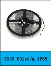 Супер яркий двойной ряд 5050 SMD 600 Светодиодные ленты DC12V-Водонепроницаемые гибкие Light 120 светодиодный s/m, 5 м/лот белый теплый белый RGB