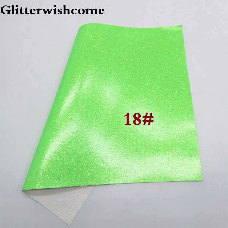 Glitterwishcome 30X134 см мини-рулон блестящая ткань винил для бантов гладкая блестящая кожа ткань искусственная кожа для бантов, GM200