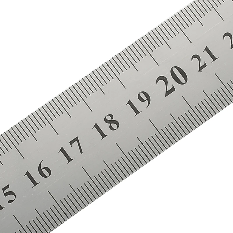 1 шт. 15 см/20 см/30 см/50 см двойной боковой Нержавеющая сталь прямая линейка, измерительный инструмент школьные канцелярские принадлежности 0,5 мм/0,7 мм