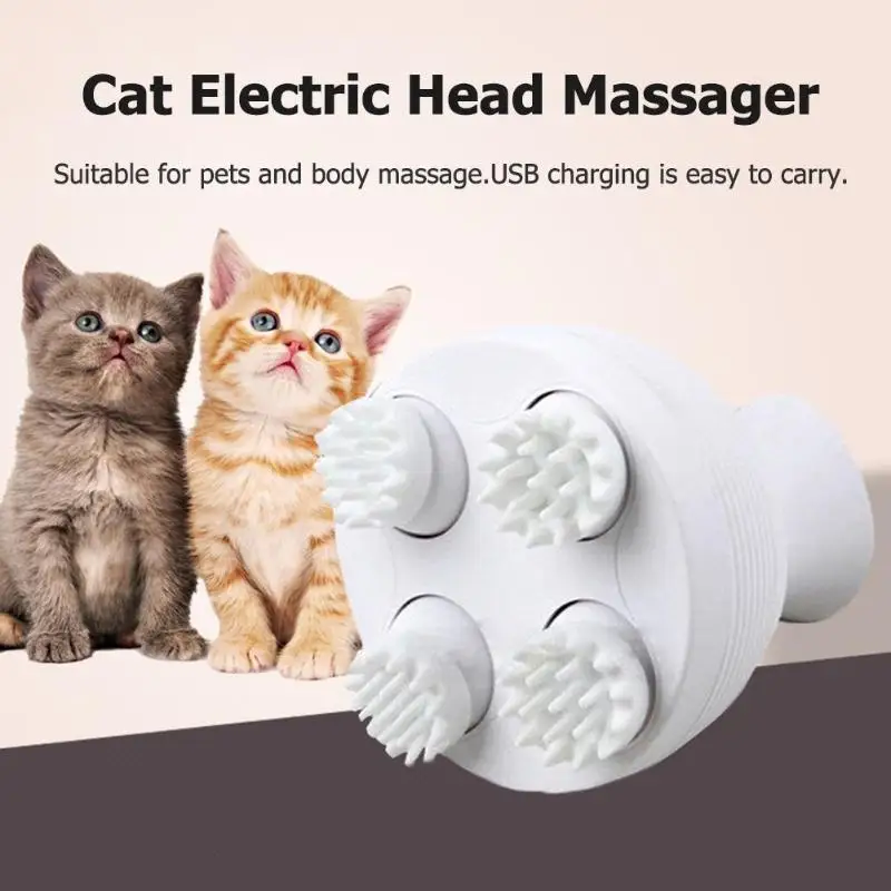 

Pet Cat Dog Intelligent Charging Massager 3D Head Massager Automatic Rotate Waterproof Electric Dragon Claw Han Cleaner Dust