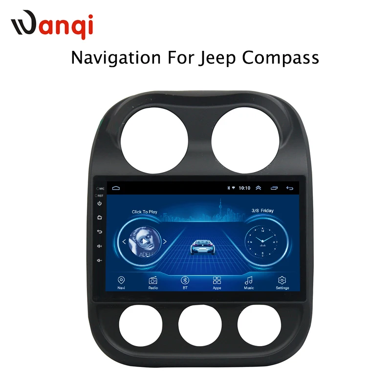 Perfect 10.1 inch Android 8.1 for Jeep Compass 2010-2016 Car DVD GPS Navigation Radio Audio Video Multimedia System 2