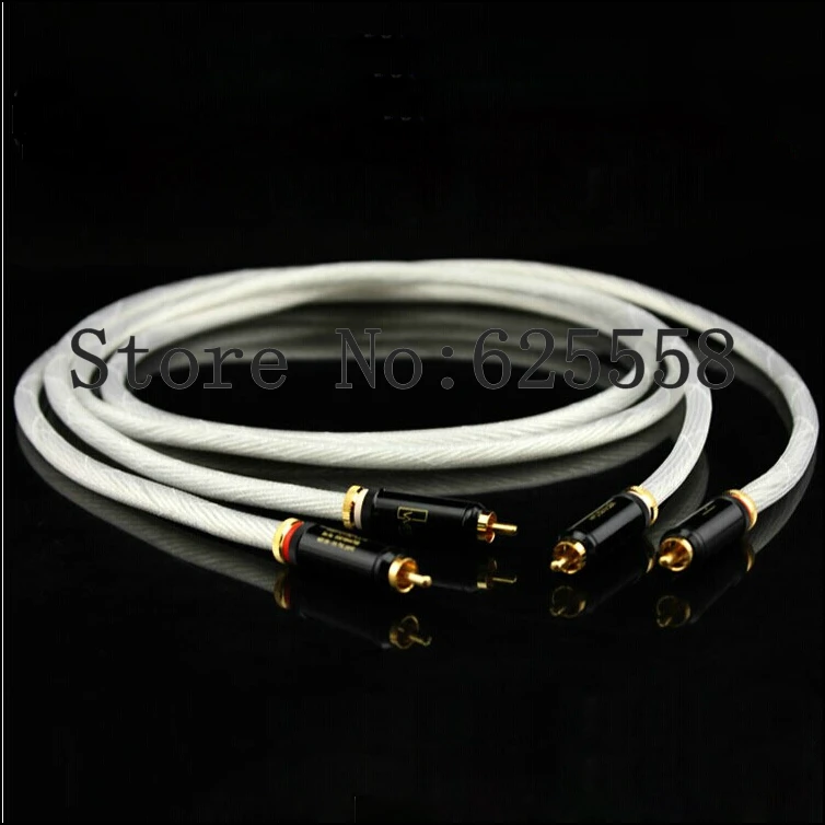 

1xPair 00% brand new Top quality 1M With WBT 0110CU Pure Silver Plated RCA Audio Cable Interconnect Cable