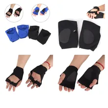 2 шт./пара унисекс против скольжения вес тренировки с поднятием тяжестей перчатки гантели рукоятки тренажерный зал скамья пресс фитнес Спорт рука защита для ладоней