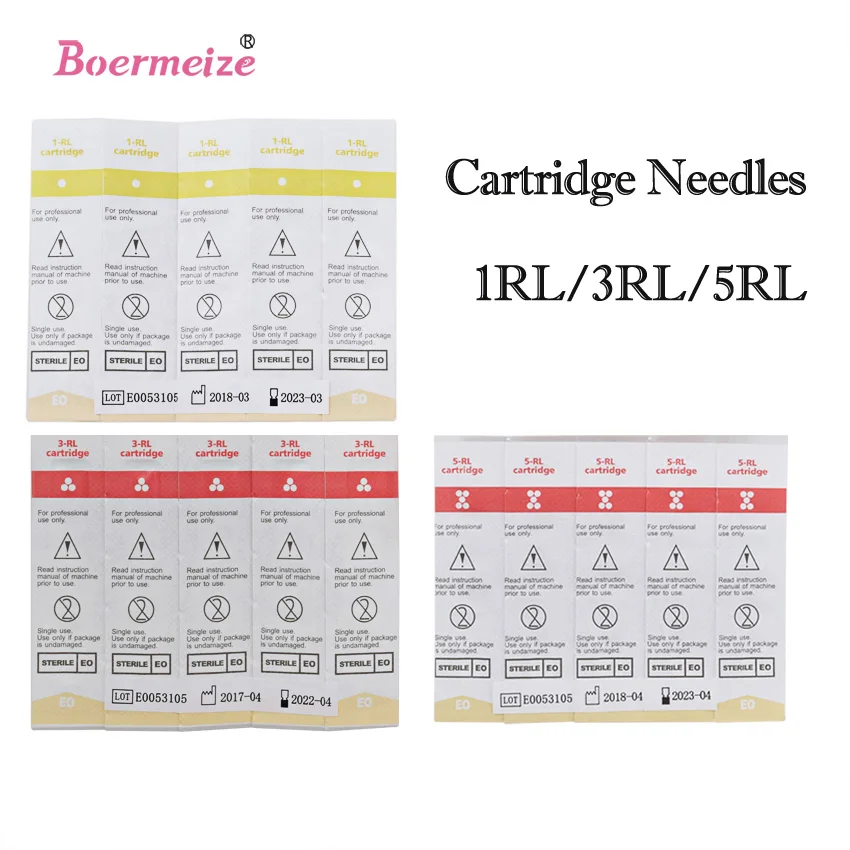  Tattoo Cartridge Needles 100pcs/Lot Mixed Sterilized Tattoo Machine Needle Permanent Makeup for Eye