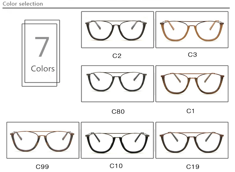 HDCRAFTER, винтажные деревянные оправы для очков, для мужчин/женщин, дерево, металл, очки для чтения, близорукость, оправа с прозрачными линзами, очки