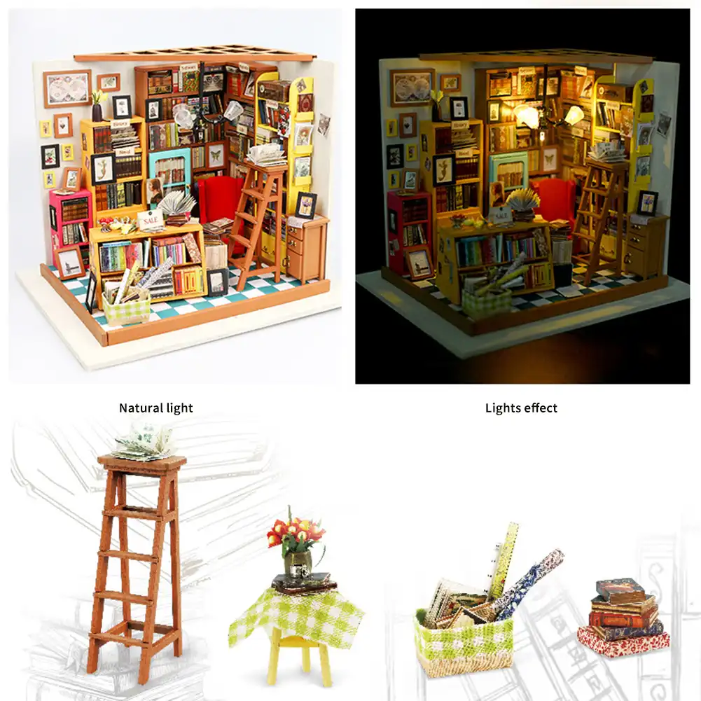 casa de muñecas de madera sams