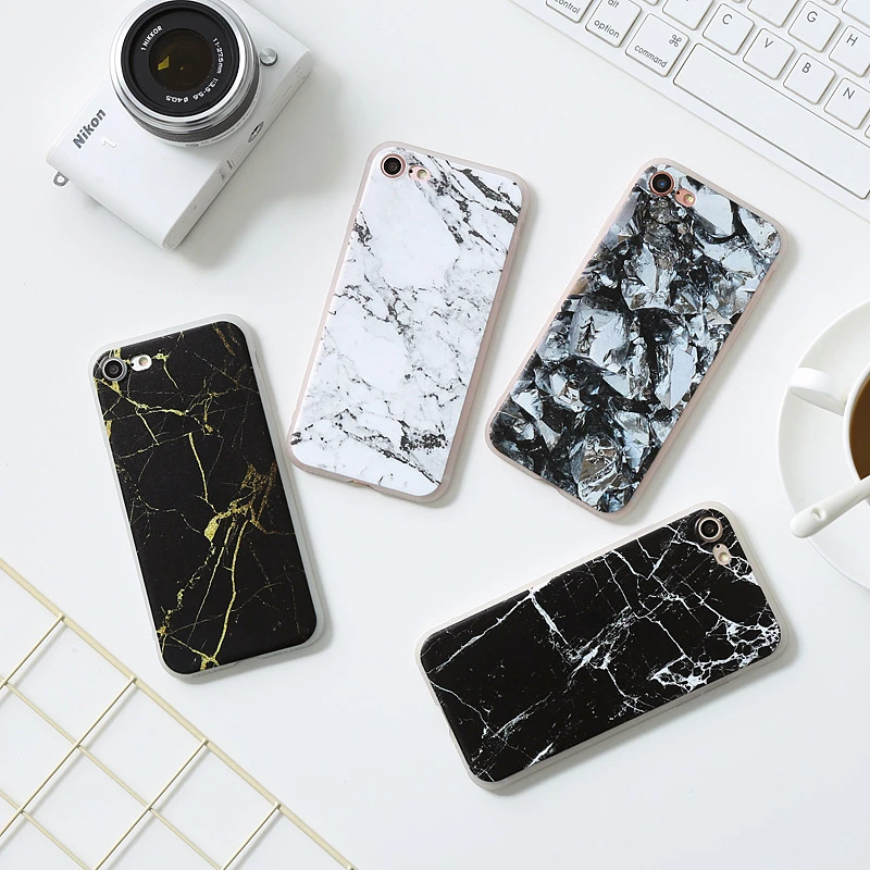 

WeiFaJK Marble Case For iPhone 7 6 5s Case Silicone TPU Matte Cover Cases For iPhone 8 7 Plus 6 6s Plus Luxury Case Fundas Capa