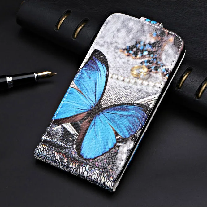 Business Vintage Flip Case For Haier Power P11 Case Special Cover PU and Down Plain Cute phone bag - Цвет: butterfly