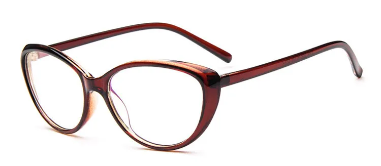Женская винтажная стильная оправа для очков Брендовые очки с бесцветными линзами женские очки Оптические gafas oculos grau feminino - Цвет оправы: brown