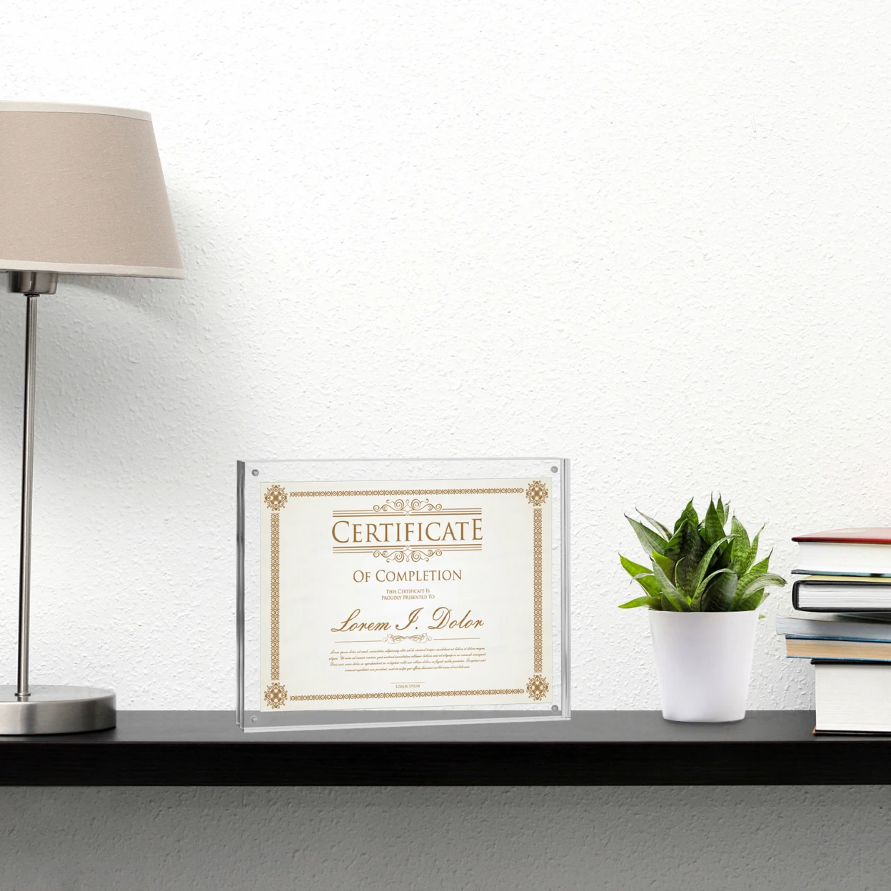 Acrylic Frame Block Style Freestanding Magnetic Closure 8 x 10 Double Sided (5)