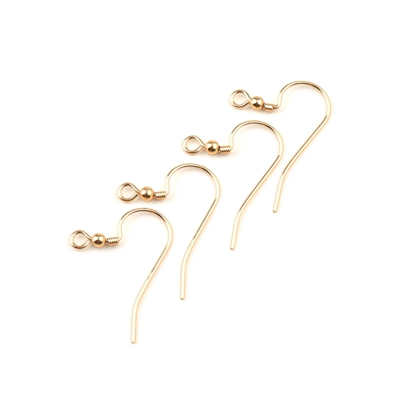 Fishing Hook Charm 14k Gold 22mm