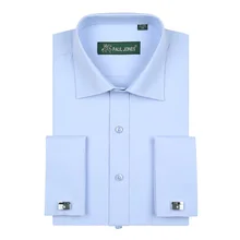 Однотонная французская запонка, мужские рубашки с длинным рукавом, высококачественные Брендовые мужские s свадебные/вечерние стандартные для рубашек, мужская рубашка-смокинг