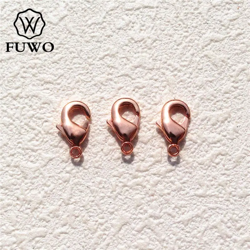 Латунные застежки карабины FUWO с покрытием из розового золота соединительные