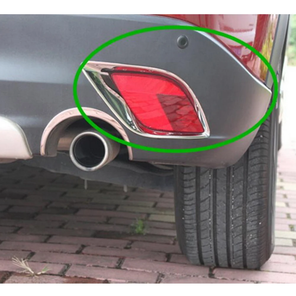 Car ABS Plastics New 2Pcs with Glossy Silver Chrome Rear Fog Lights