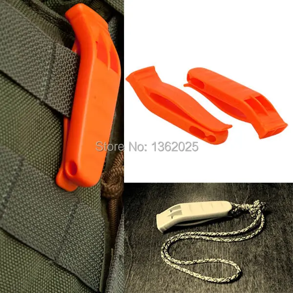 Marine Safety Whistle Boating Camping Hiking Emergency with Lanyard Orange