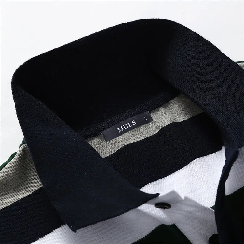 Summer Polos Men Shirt Cotton Striped Short Brand Mens Polo Male Top Tees Fast Dry Breathable Tshirt Men Clothing Boy Drop Ship-3