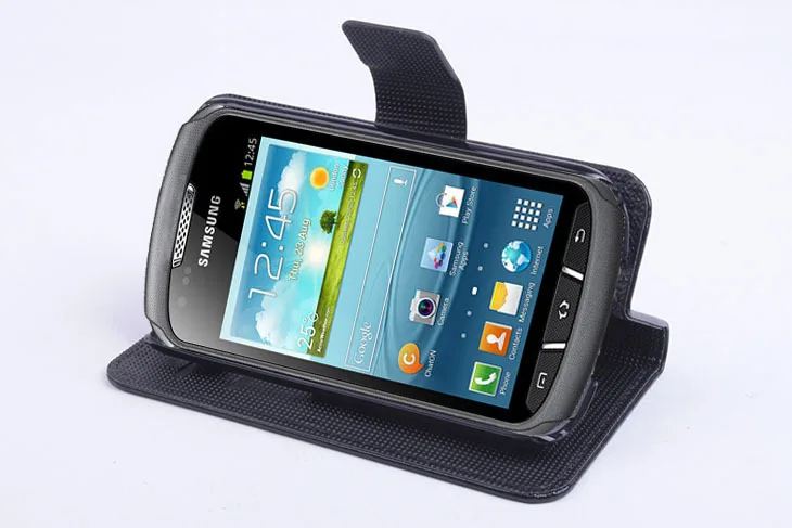 ل سامسونج xcover غالاكسي 2 s7710 حالة تغطية محفظة ، نوعية جيدة جلد + هارد الغلاف الخلفي ل xcover 2 s7710 الهاتف