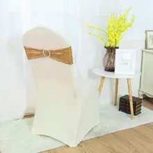 100 шт вышивка сетки блесток стул створки Свадебная вечеринка банкетные чехлы на кресла из пайеток стул лента серебро/золото