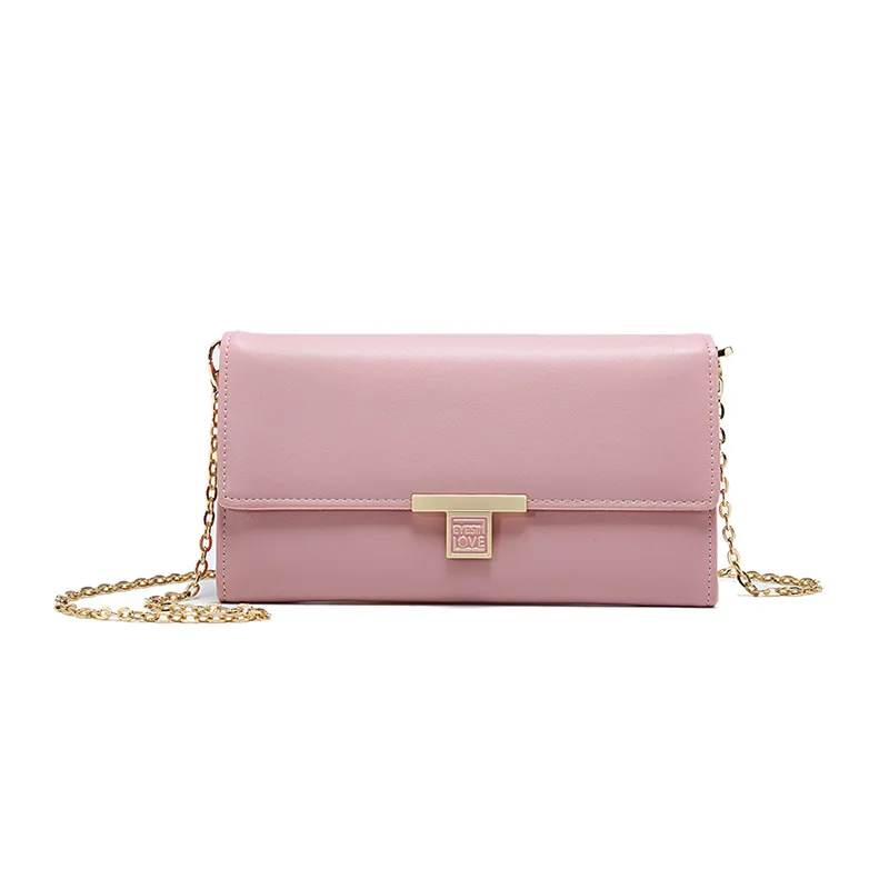 

Miyahouse Ladies Should Bag With Metal Chain Multi Function Female Clutch With Card Holder Women's Long Wallet