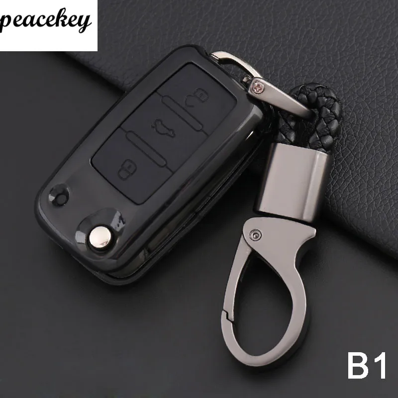 Чехол для ключа автомобиля VW Volkswagen Golf 4 5 6 Bora Jetta POLO Passat B5 B6 Skoda Superb Octavia Fabia SEAT Ibiza