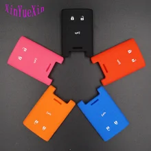 Xinyuexin силиконовый чехол для ключей автомобиля, чехол для Chevrolet Captiva Spark Onix Volt Aveo Sonic, умный чехол для ключей с дистанционным управлением, автомобильный стиль