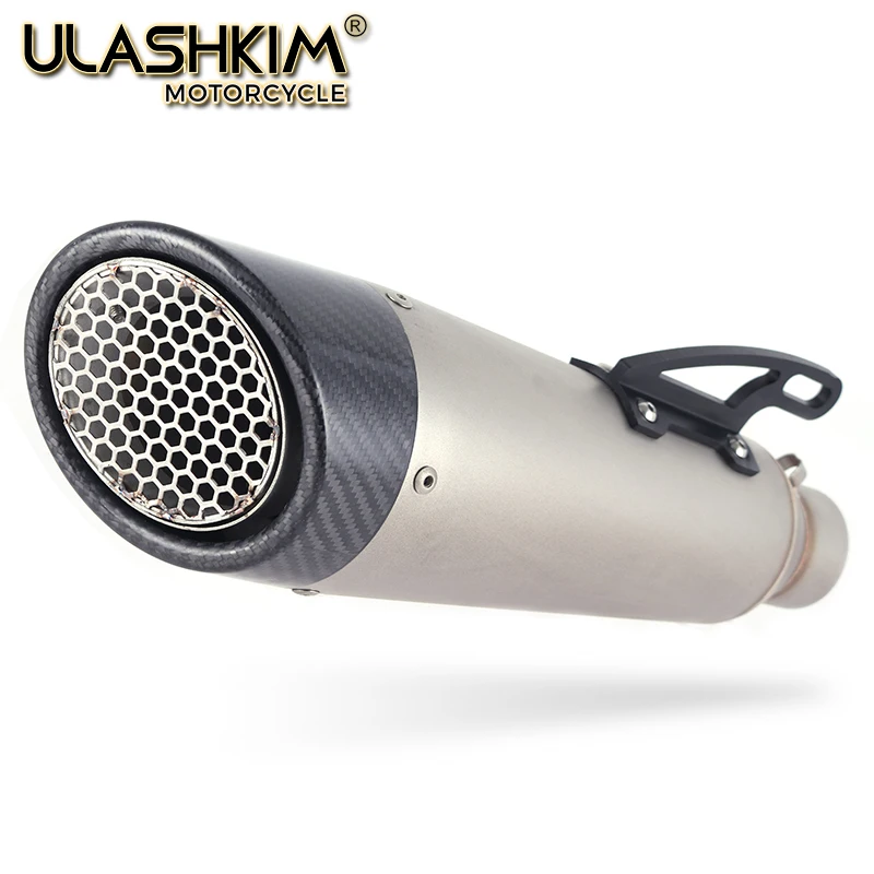 

Universal Motorcycle carbon fiber Slip On muffler Escape laser SC Stickers exhaust Most motorcycle