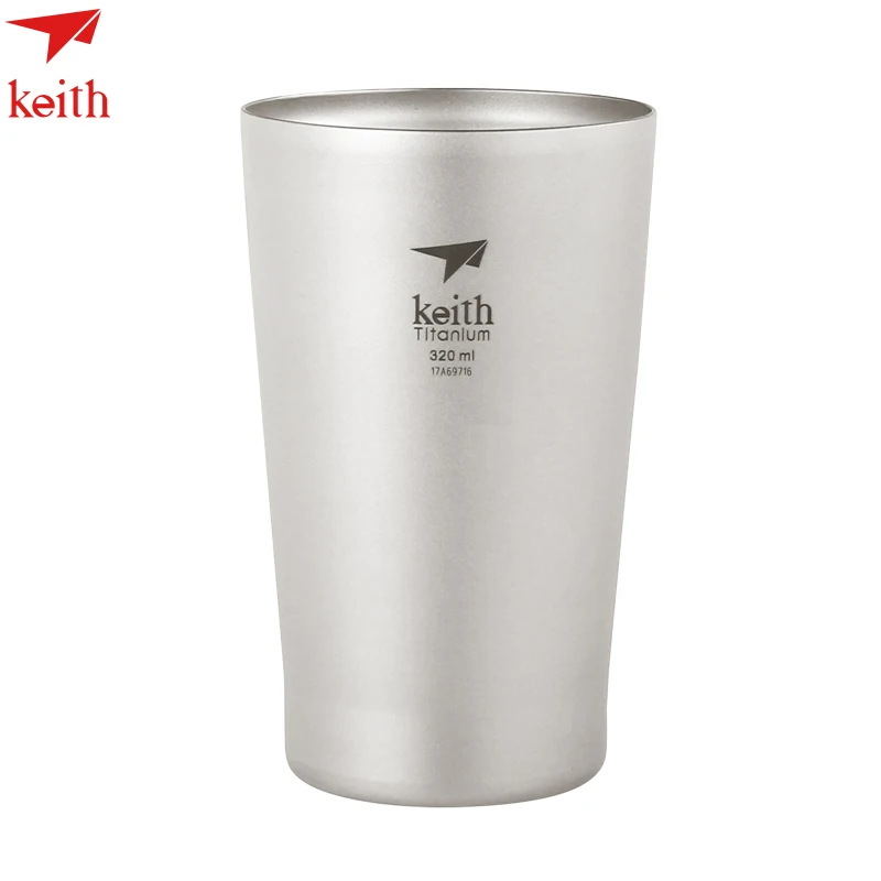 Keith Double Wall Titanium Beer Mugs Insulation Drinkware Outdoor