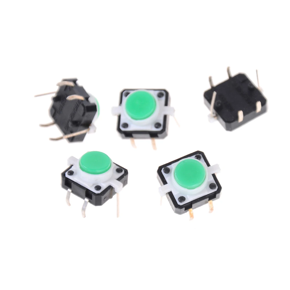 5PCS 12X12X7.3 Táctil Botón Interruptor Momentáneo Tact LED 5 Colores Nuevo