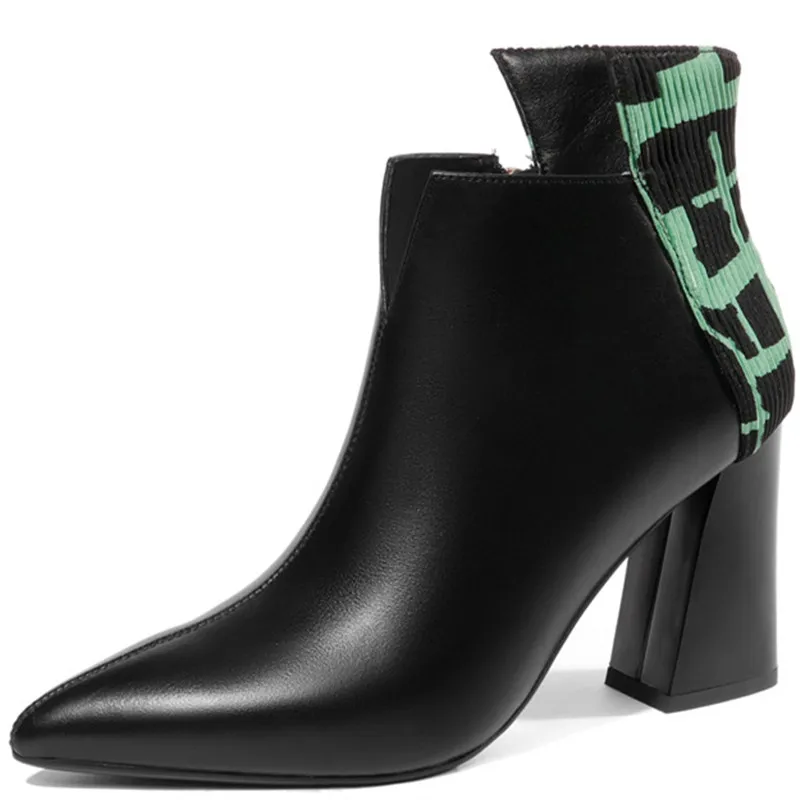 Kopen LOVEXSS Vrouw Herfst Winter Platform Enkellaars Mode Plus Size 34 39 Martin Laarzen Zwart Beige Hoge Hakken Schoenen