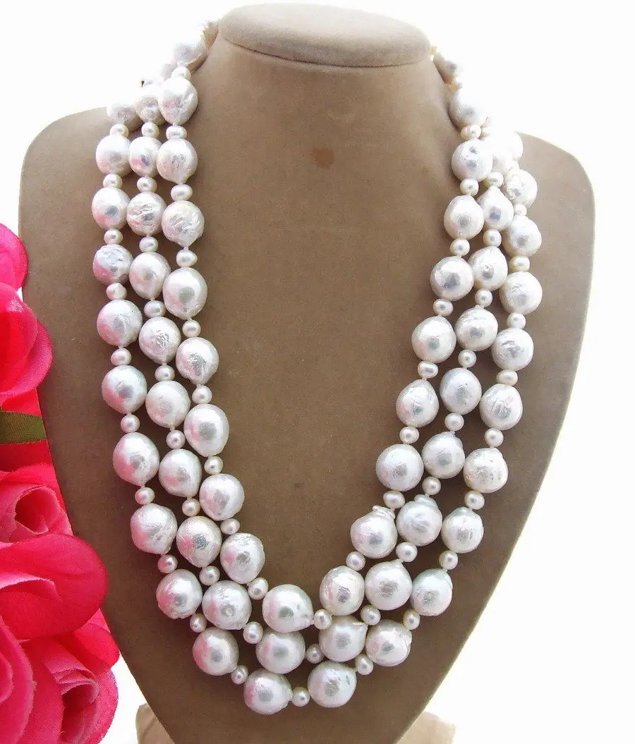 

Natural 10-11mm Bead-Nucleated Pearl Necklace