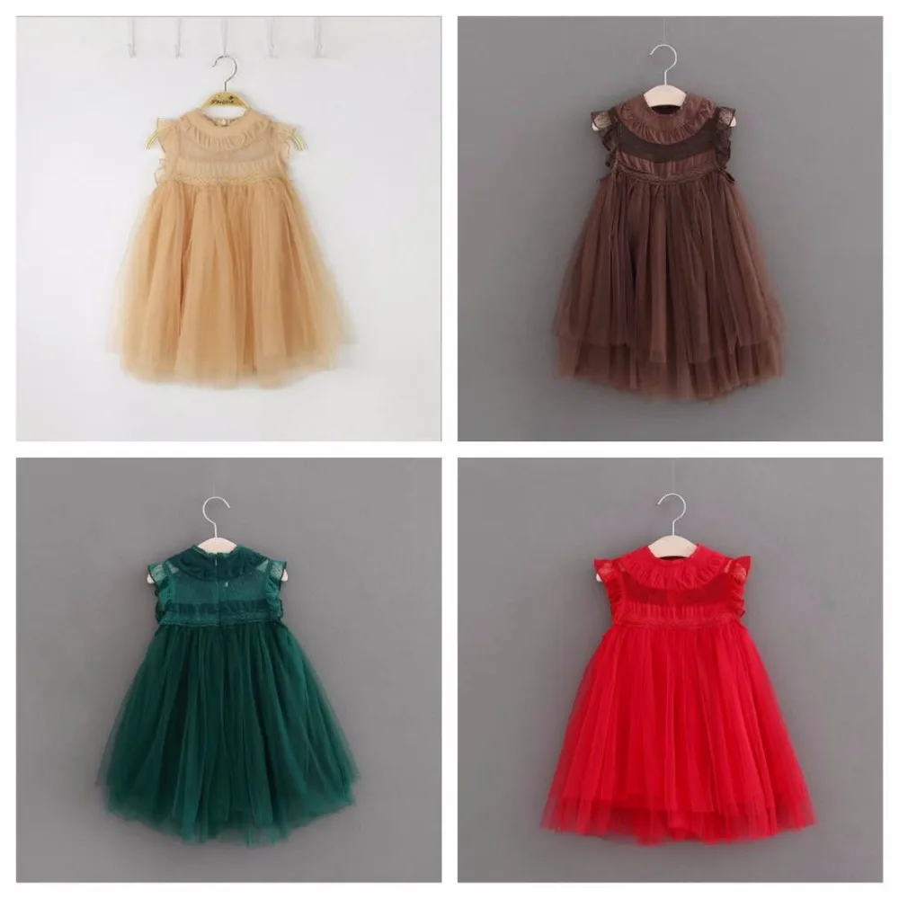 Everweekend Girls Tulle Lace Party Dress Multi Color Princess Costumes