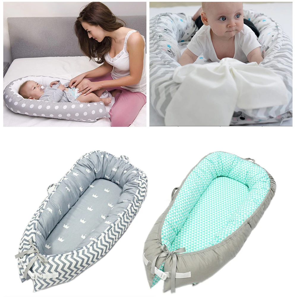 

Baby Nest Bed Crib 80CM Length Portable Crib Travel Bed For Children Infant Kids Cotton Cradle For Newborn Baby Cama Infantil