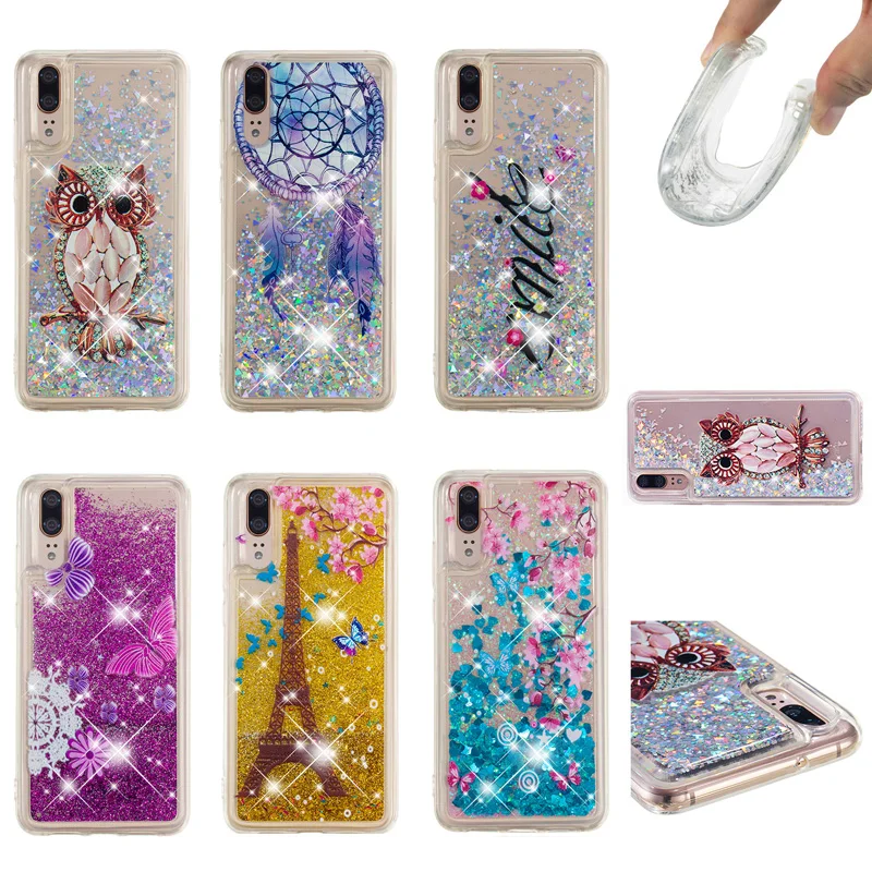

Luxury Glitter Quicksand Soft TPU Silicone Phone Case Cover Shell Coque Fundas Capa for Huawei P10 P20 Mate 10 Lite Pro P Smart