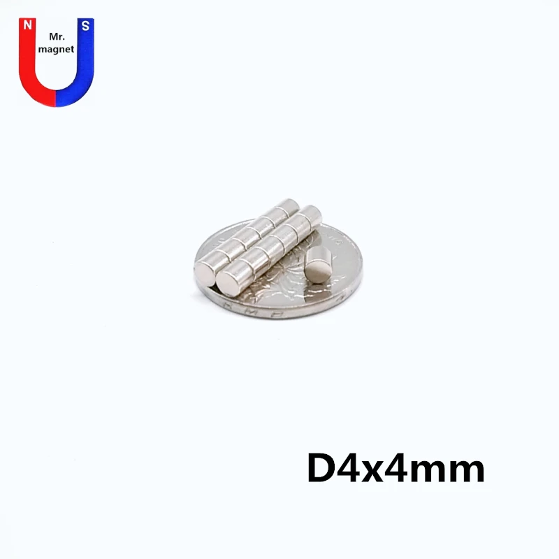 50 шт 4x4 объемный небольшой круглый ниодимовые Дисковые магниты Dia.4mm x 4 мм N35 NdFeB супер мощный сильный магнит 4*4 постоянный магнит