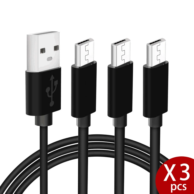3 حزمة روك المصغّر usb كابل 5V2A سريع شحن شاحن USB للهاتف المحمول الحبل لسامسونج Xiaomi هواوي الروبوت مزامنة التسجيل كابل