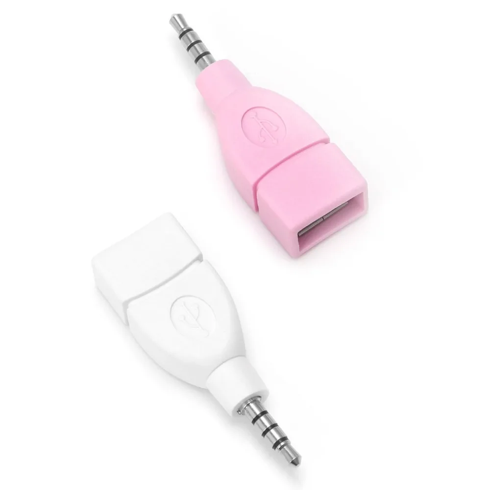 

Universal 3.5mm Male Aux Audio Plug Jack To USB 2.0 Female Converter Adapter