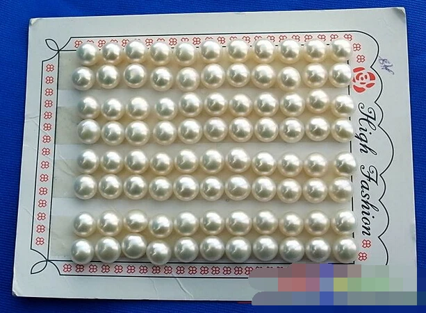 

Hot selling> free shipping 12823 44PAIR WHITE ROUND FW PEARL EARRING -Bride jewelry free shipping