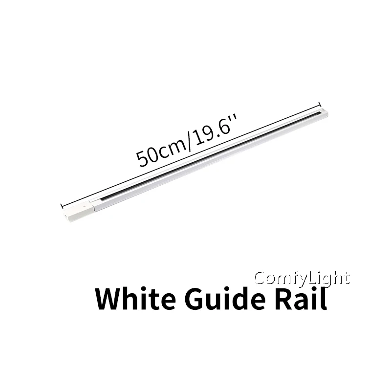 Точечный светильник COB рельсовый светильник светодиодный AC85-265 в Точечный светильник регулируемый светильник выставочный офисный потолочный Настенный рельсовый светильник ing - Испускаемый цвет: 50cm Guide White