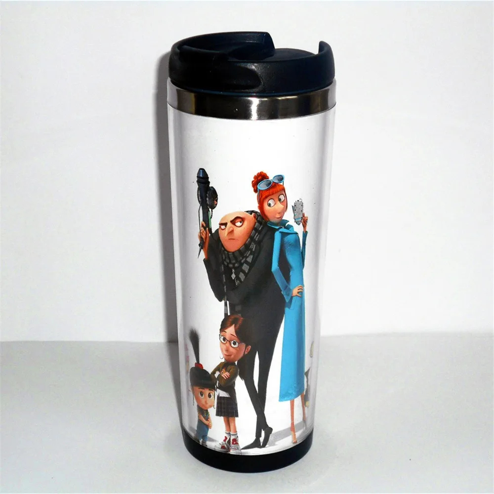 New Mug Despicable Me Minions Creative Tea Water Milk Coffee Cup Stainless Steel Leakproof Travel for Adults Gift | Дом и сад